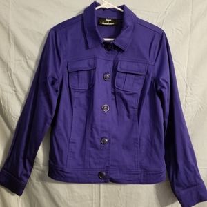 Women's Dennis basso blue jean jacket sz Medium
